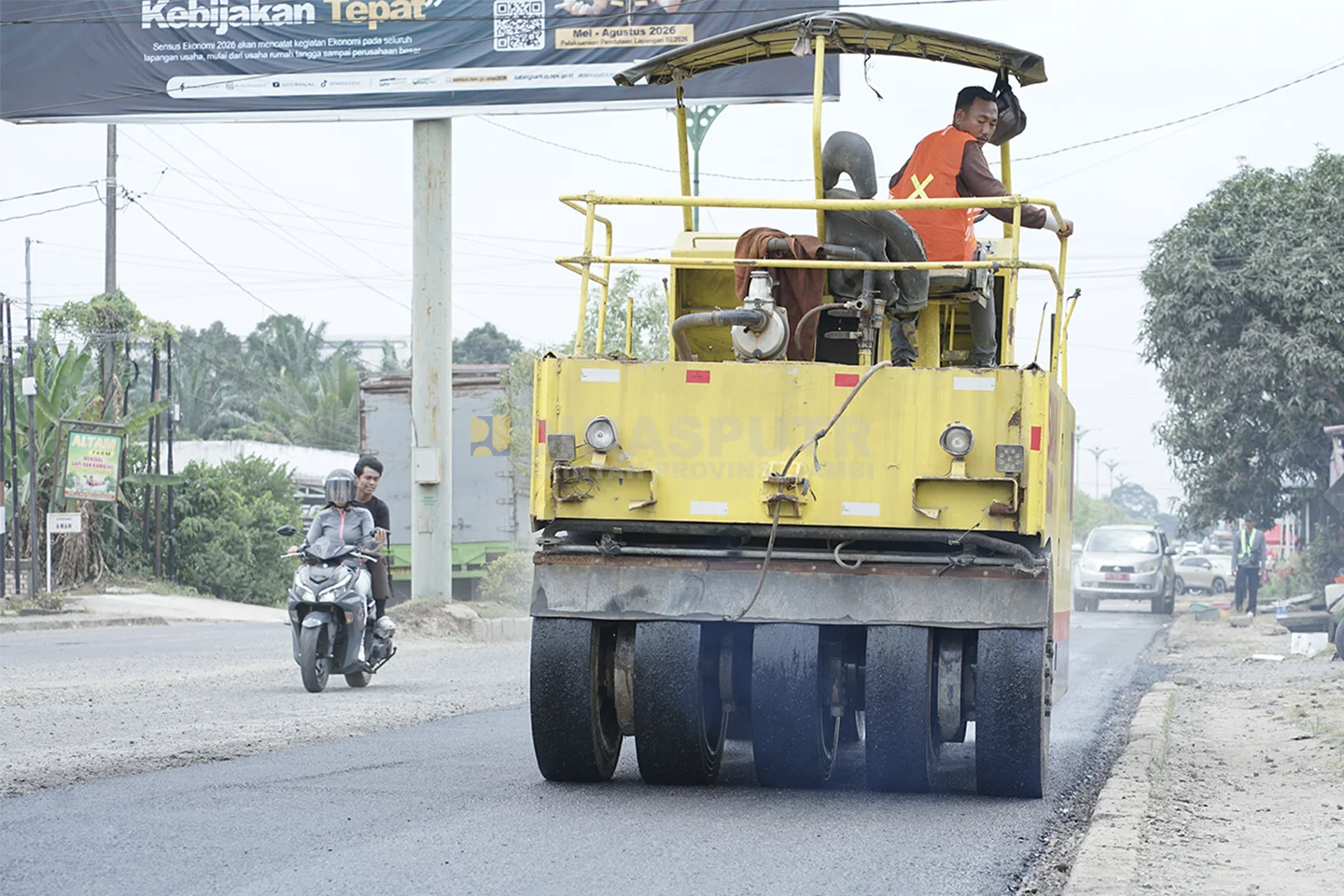 Dinas PUTR Provinsi Jambi Laksanakan Rekonstruksi Jalan Jenderal Sudirman